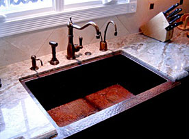 Winfield Construction copper kitchensink